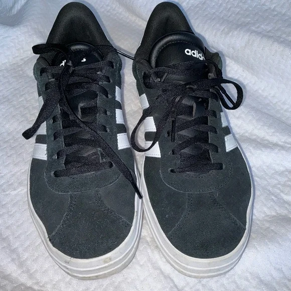 Adidas Women's VL Court Bold platform black suede sneakers - Picture 5 of 6